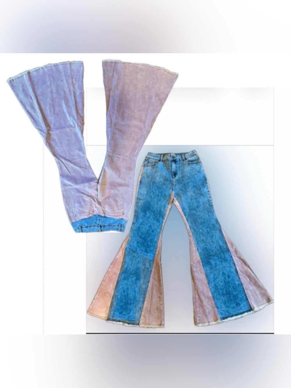 🌺Oli & Hali Pink Corduroy and Blue Jean Flares🌸🌺